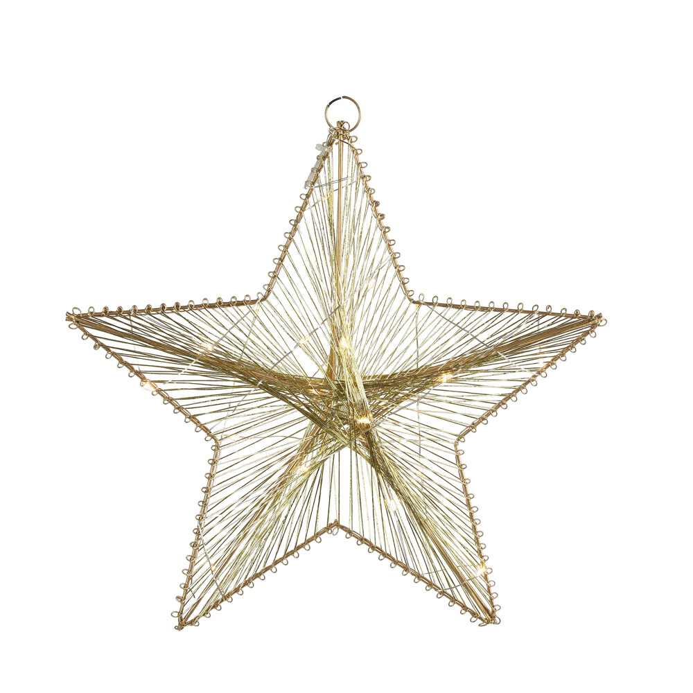ESTRELLA METAL AMARILLO NAVIDAD
