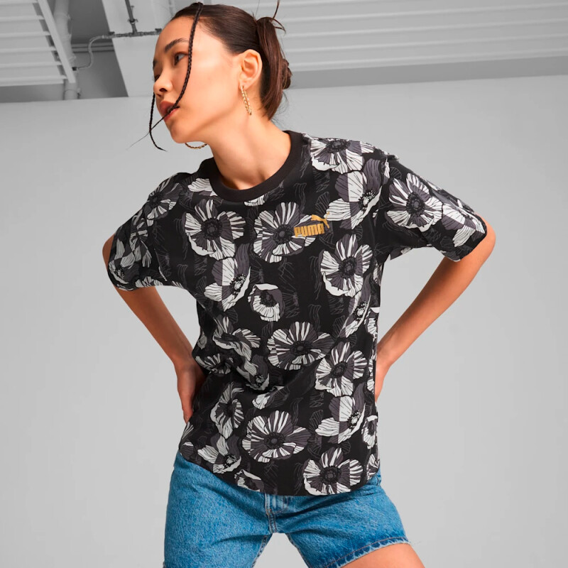 ESS+ CLASS ACT AOP TEE Negro