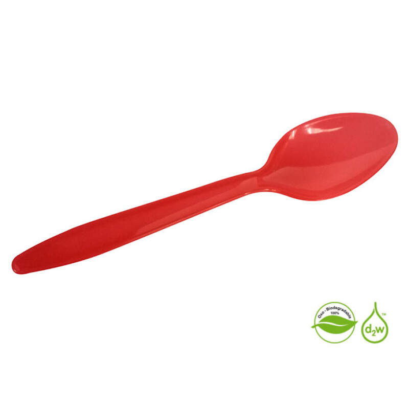 Cuchara Biodegradable x10 Unidades Rojo
