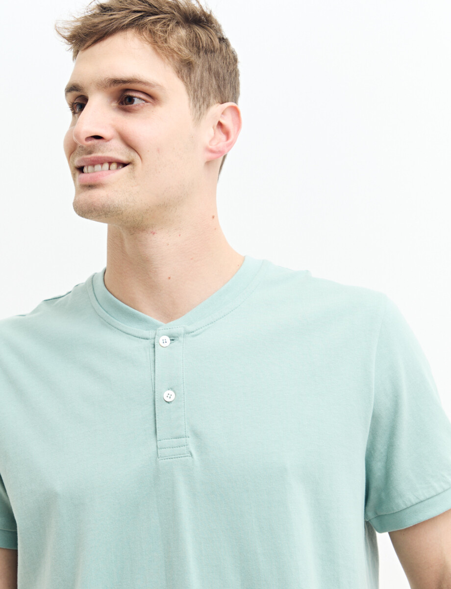 520677 T-SHIRT HARRINGTON LABEL Verde Agua