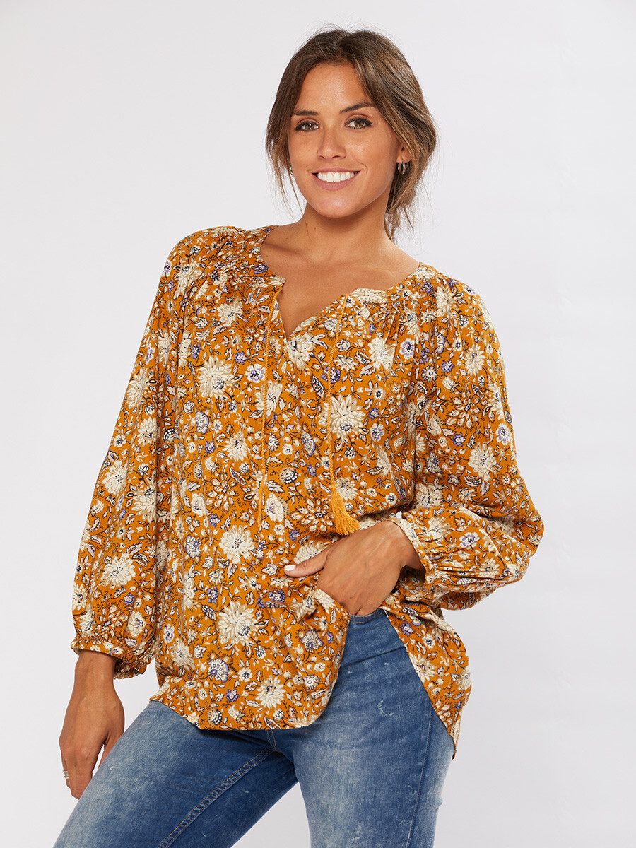 BLUSA CLOTI - Mostaza 