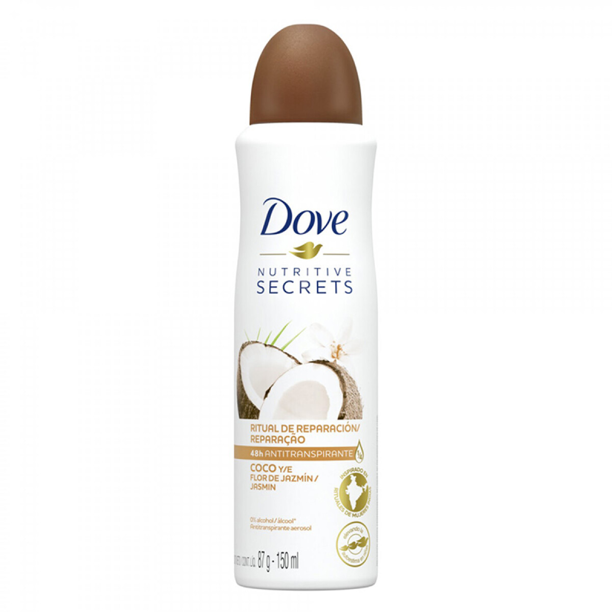 Desodorante en aerosol Dove - Nutritive secrets coco y jazmín 