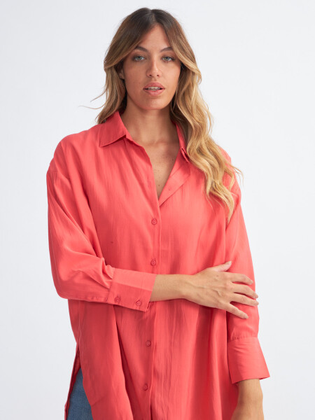 Camisa oversize Rosa