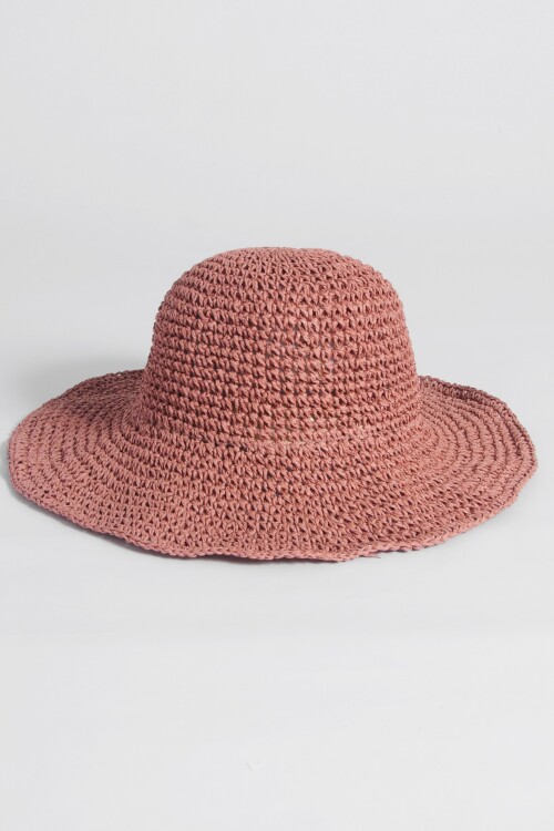 Sombrero papiro multicolor rosa