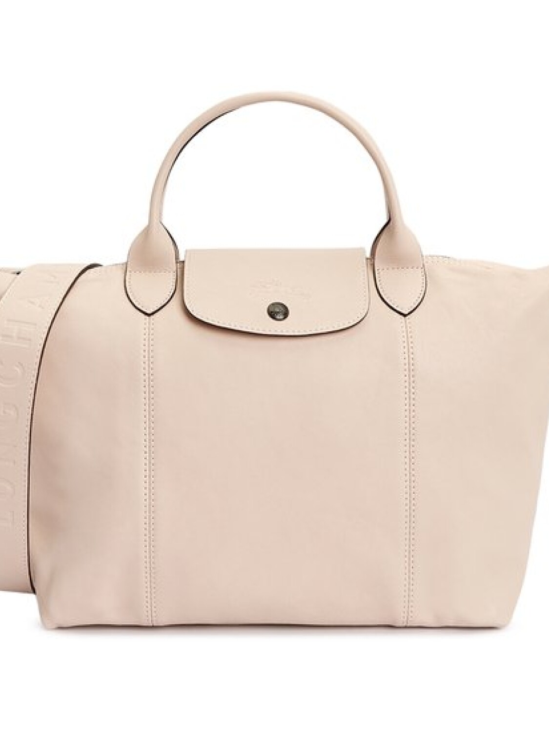 Longchamp -Cartera de cuero plegable, Le pliage cuir Beige