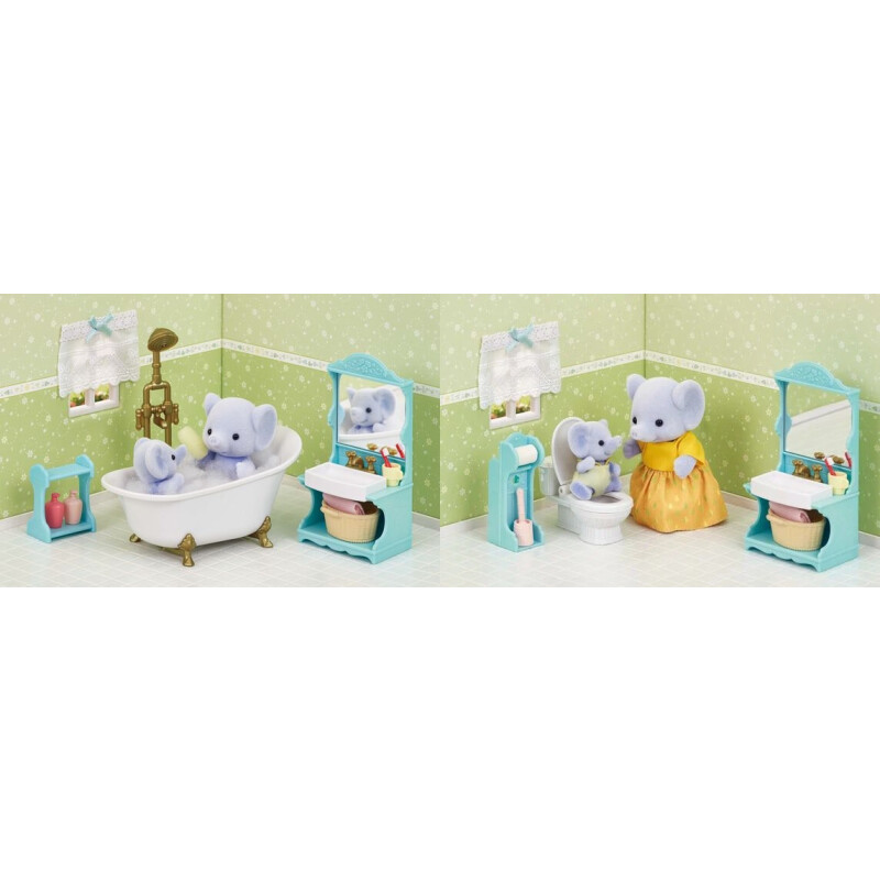 Sylvanian Families Elefante + Set De Baño Sylvanian Families Elefante + Set De Baño
