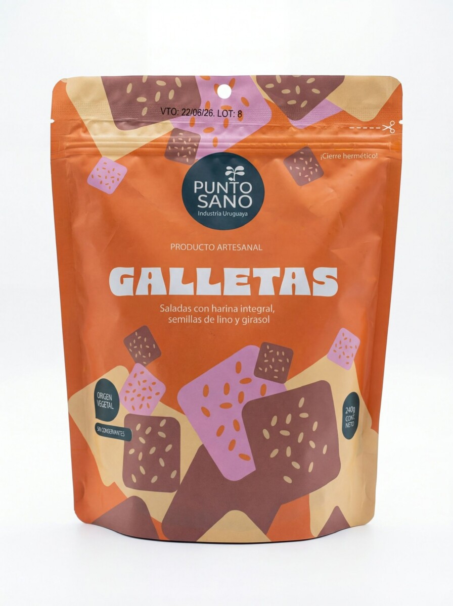 Galletas integrales con lino y girasol Punto Sano 