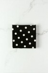 Servilleta 16x16 cm. paquete x 20 NEGRO LUNARES