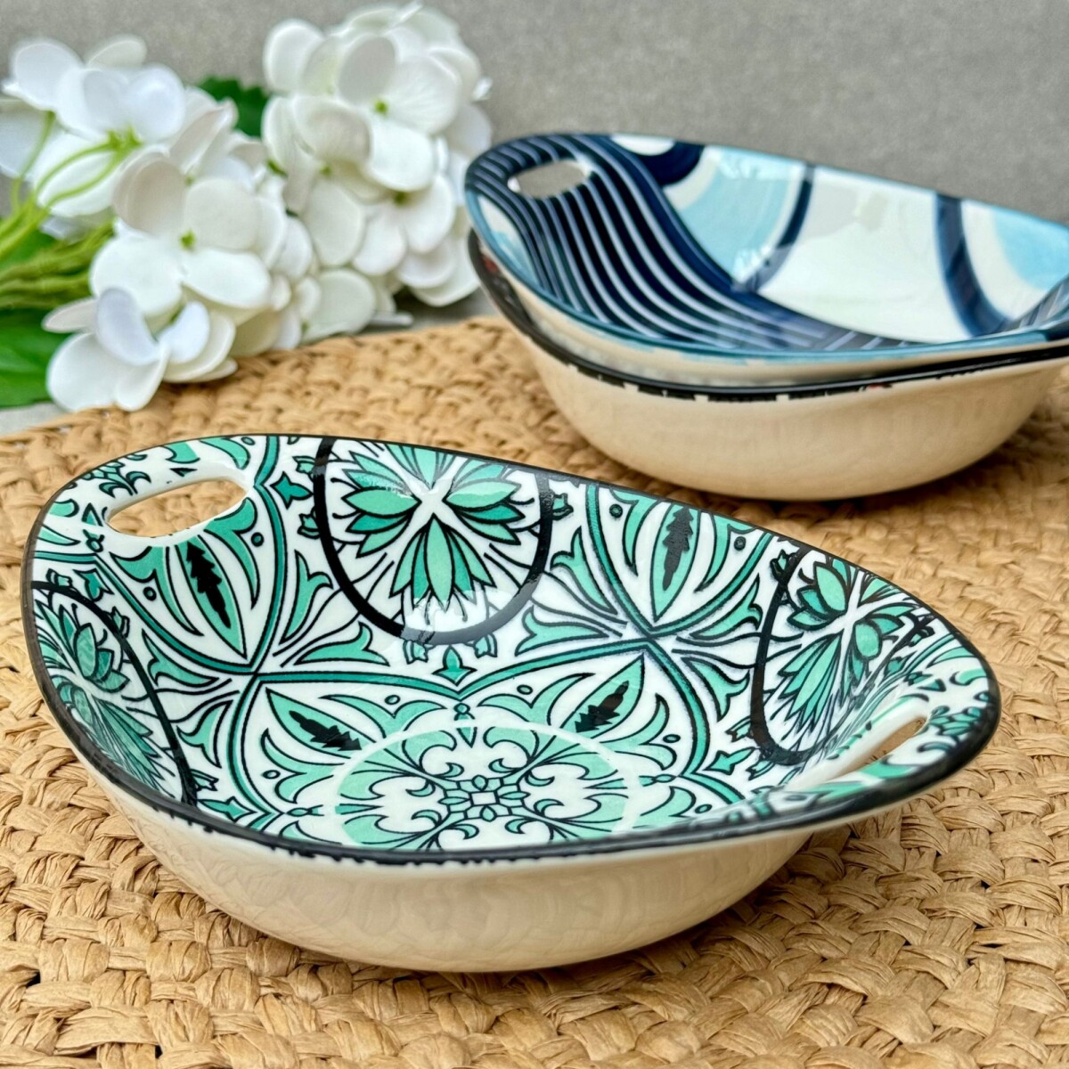 Juego De 3 Fuentes Oval Largo 18cm x Ancho 13cm x Alto 4cm 