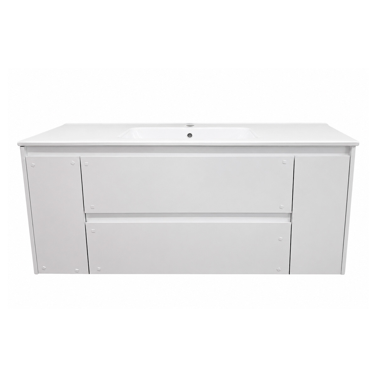 Mueble De Baño Suspendido Modelo Alfa 120 Cm Blanco Con Mesada 