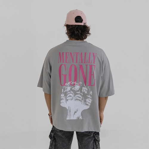 Remera Pulau Mentally Gone Gris