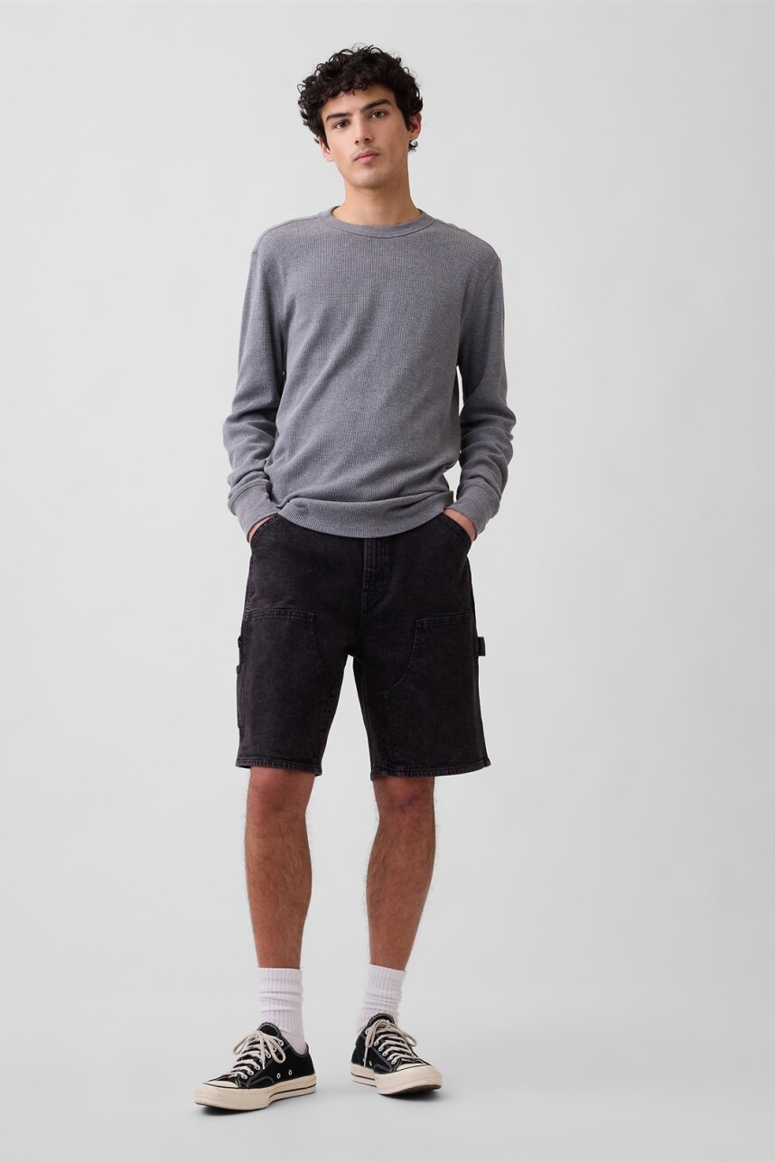 Bermuda De Jean Carpenter Hombre Washed Black