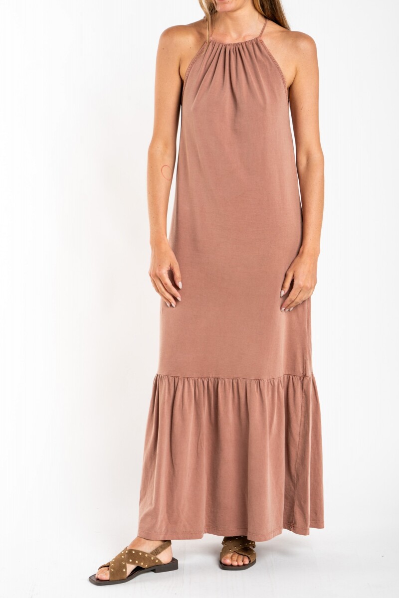 Vestido Algodon Lavado - Gris Oscuro 