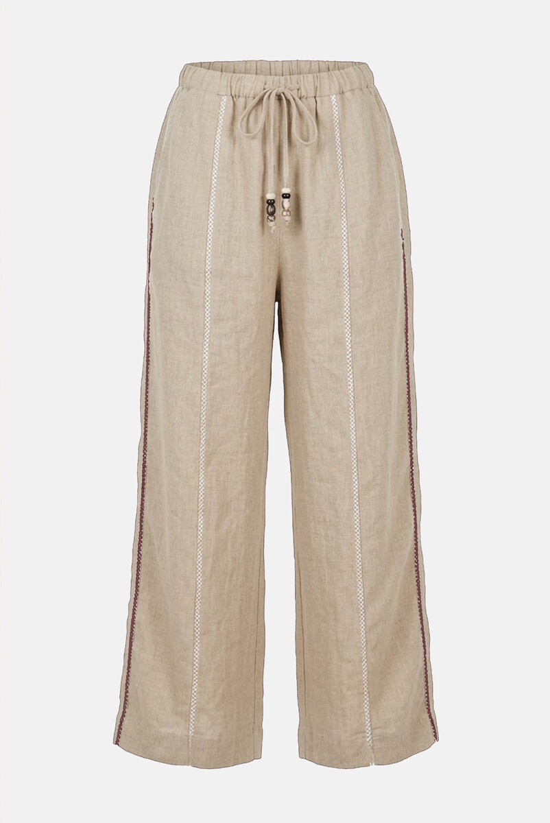 PANTALON LINO CRUZ - BEIGE 