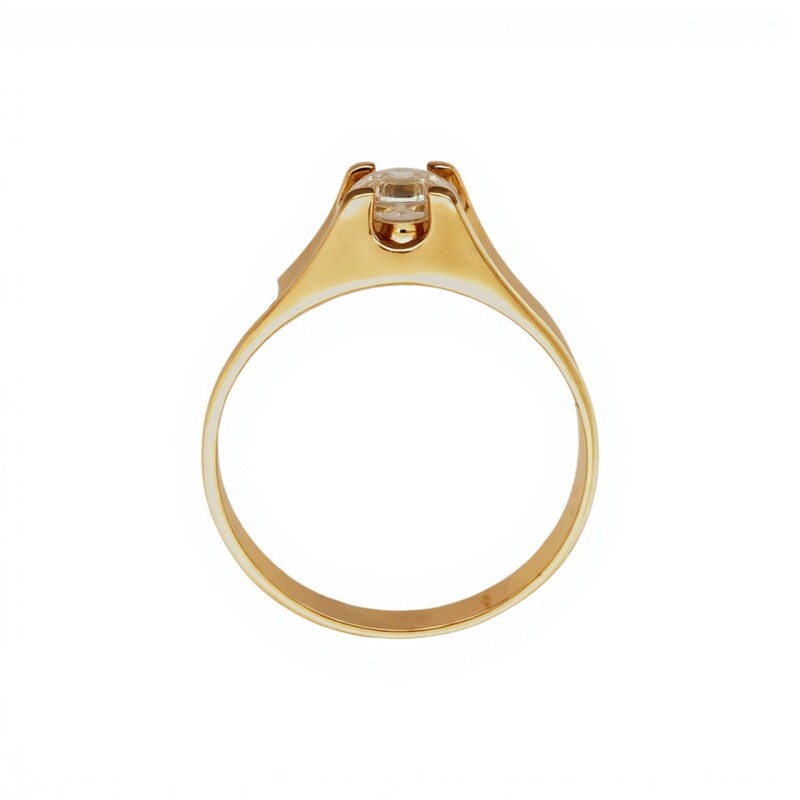Anillo Solitario-Oro bajo-Piedra Zirconia-AN8083 conpiedra