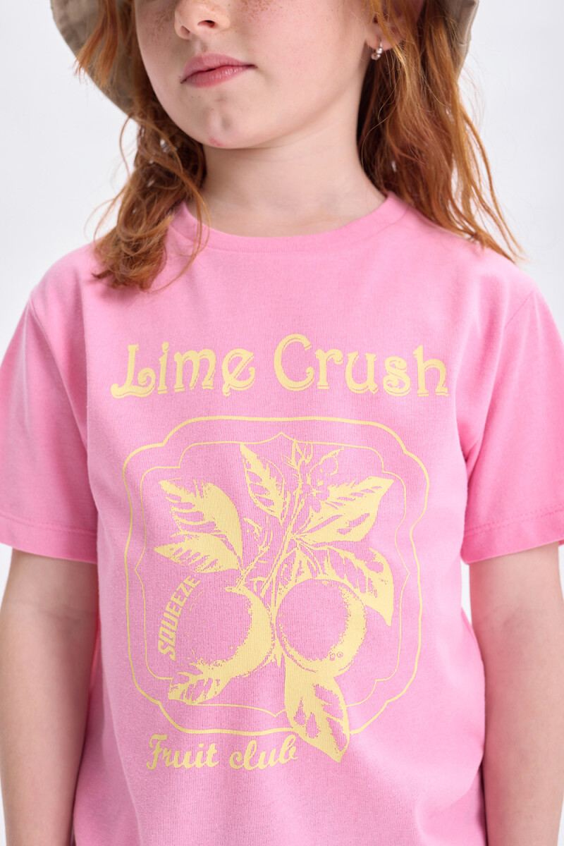 Remera estampa Limas Rosa