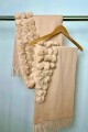 PASHMINA CASHMERE CON P.P CONEJO BEIGE