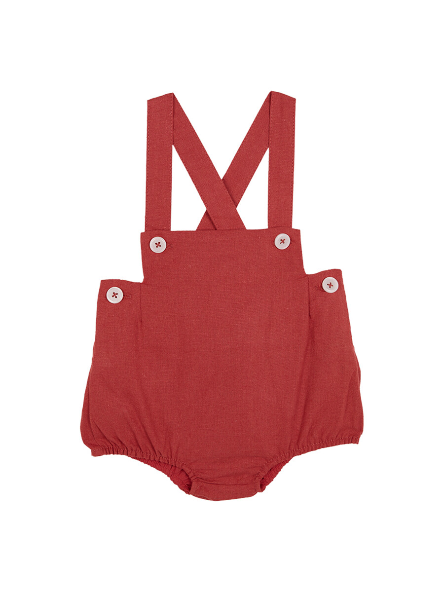 Bombacho De Lino Con Tirantes Gris