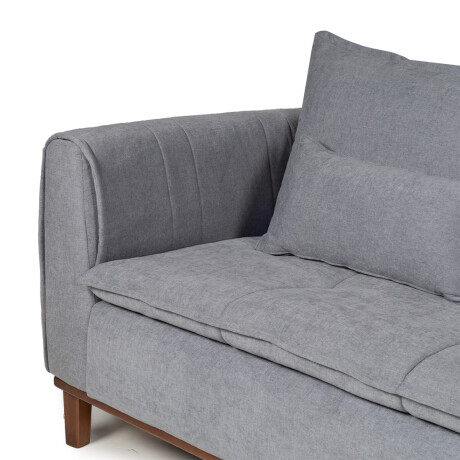 Sofá Lorenzo - Tela Microfibra - 3 cuerpos AA-13 (Gris)