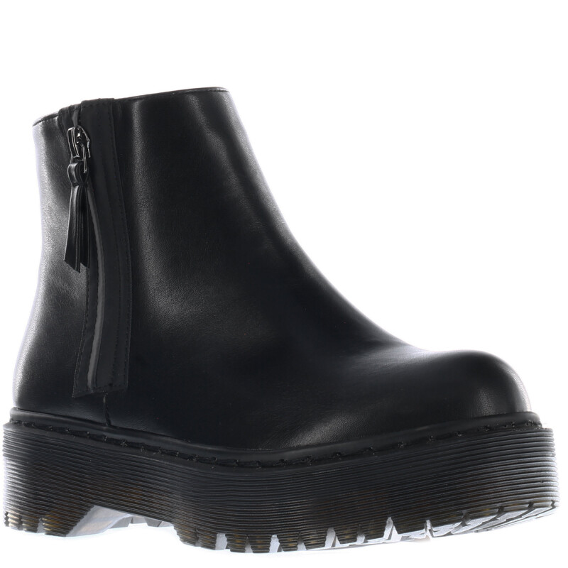 Bota de Mujer Miss Carol ZETA estilo chelsea en charol Negro