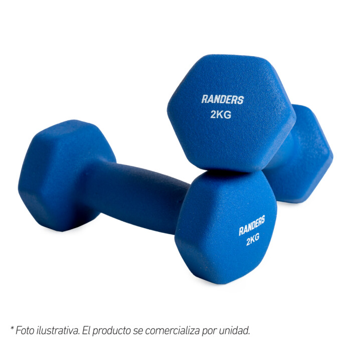Mancuerna 2KG Revestida De Neopreno Azul Mancuerna 2KG Revestida De Neopreno Azul