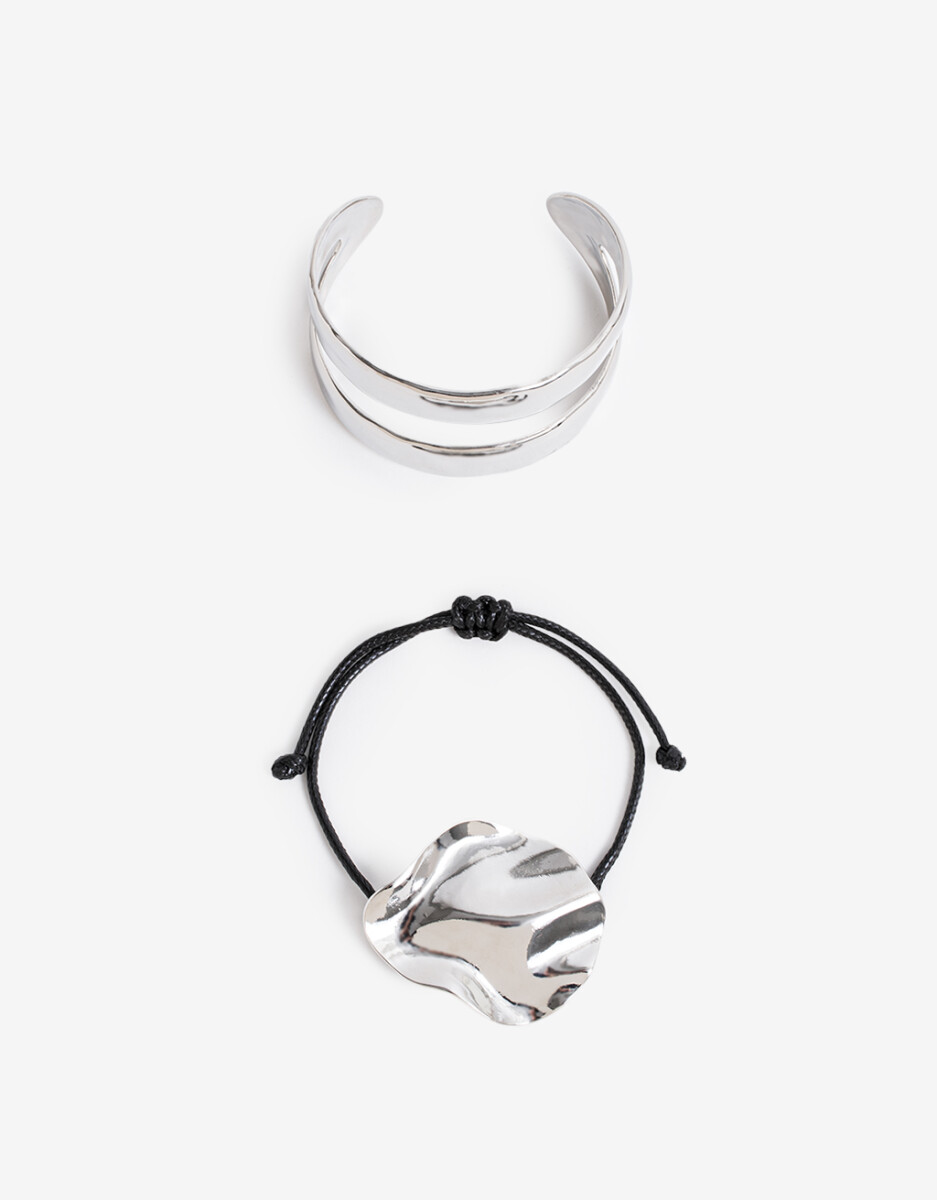 Set De Pulseras Metal 