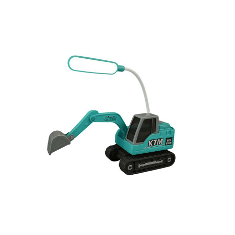 Mini Excavadora LED Recargable con Luz – USB Azul