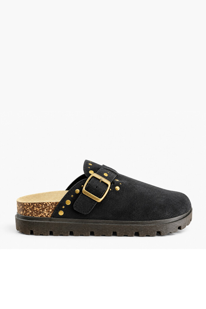 Zueco Bettina con tachas BT408 Negro