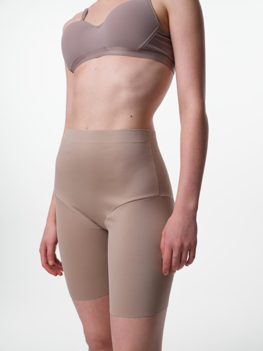 Short Slim Silk - Beige 