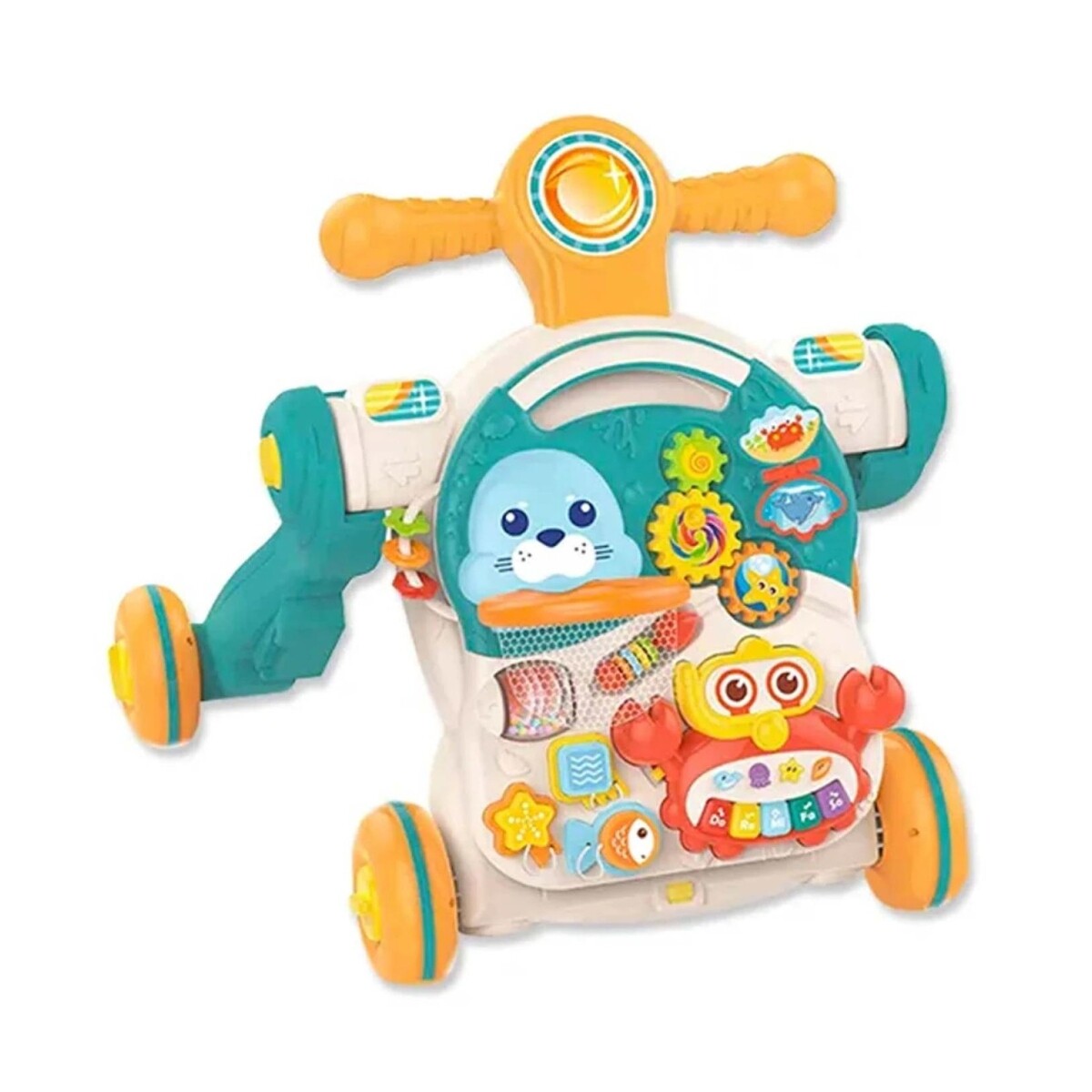 Caminador Monopatín Huanger 4 en 1 Buggy Mesa de Juegos - VERDE 