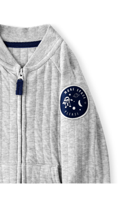 Monito de algodón, capitoneado, estampa espacial Sin color