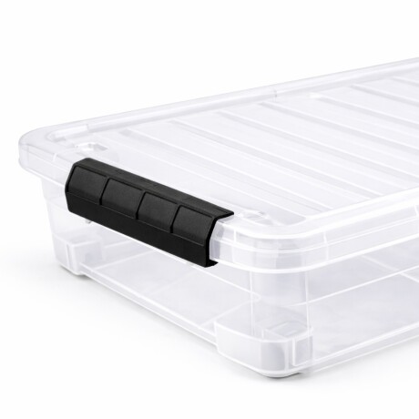 Caja Organizadora Con Ruedas 32 L Bajo Cama 52.5x36.5x17 Transparente