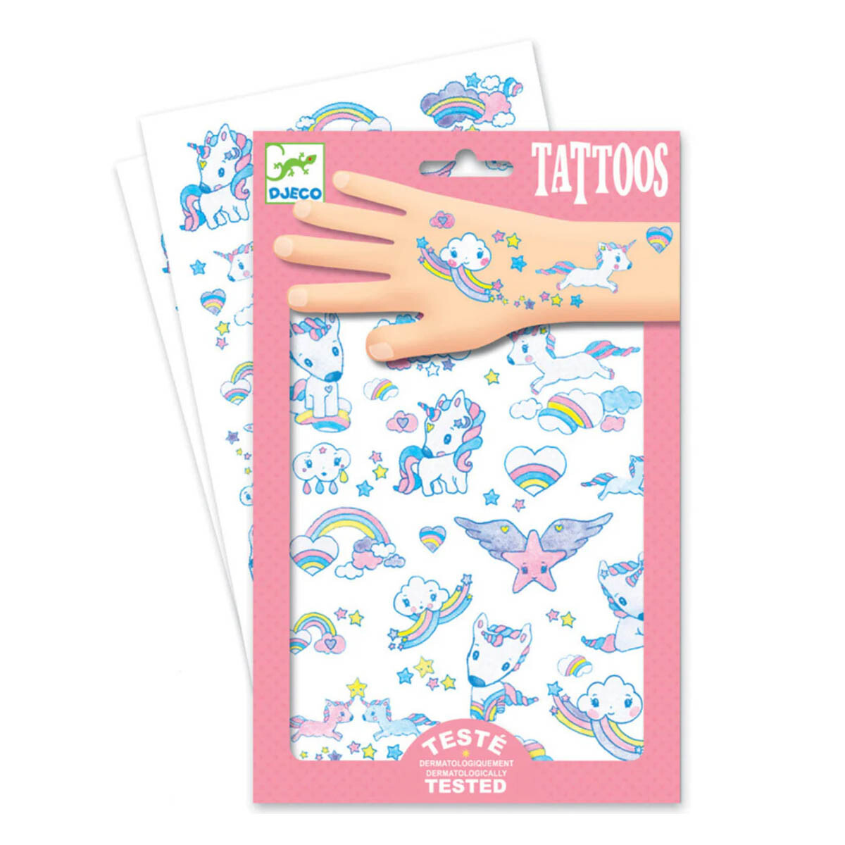 Tatuajes temporales Unicornios Djeco 
