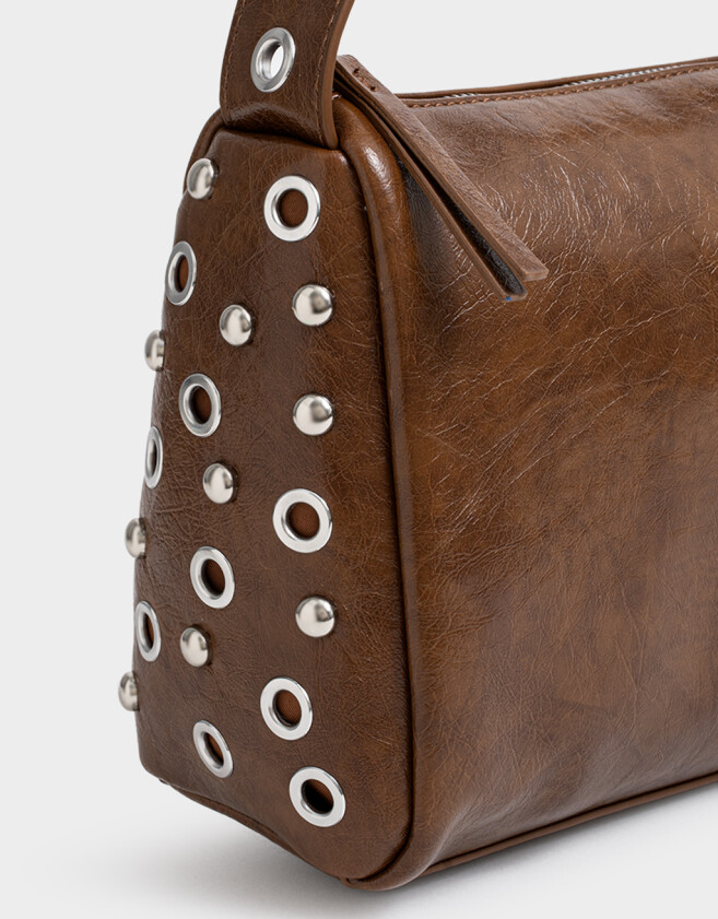 Bandoleras Bandolera Tachas Chocolate - Marron Chocolate