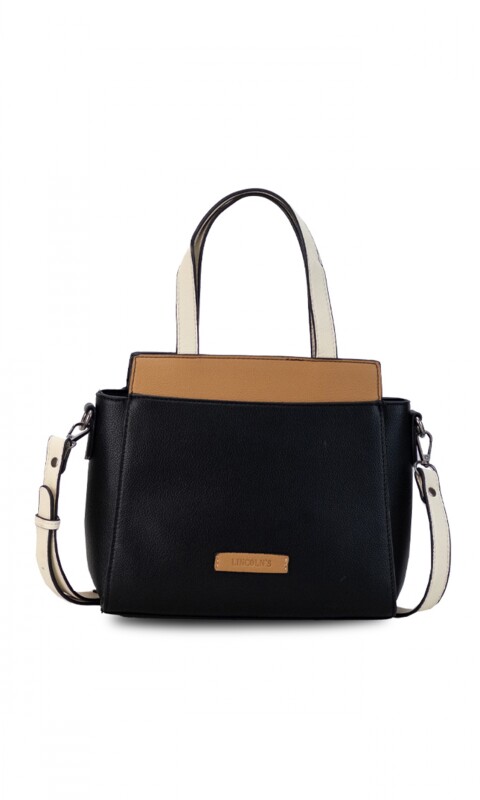 CARTERA LOS ANGELES NEGRO SUELA Y CRUDO