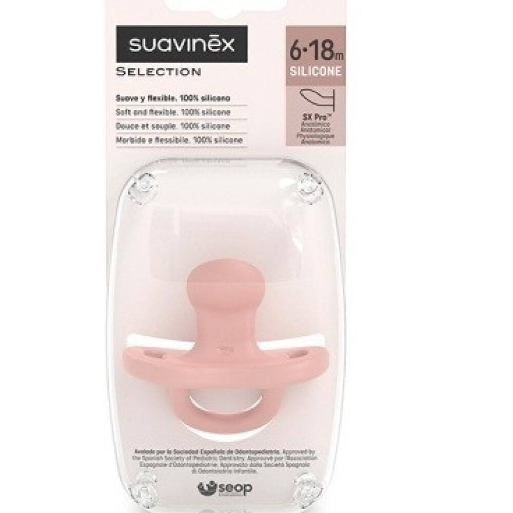 Chupete Suavinex Anatómico Essence 6 a 18 Rosa Clasico
