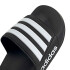 Sandalia Unisex Adidas Adilette Shower Velcro Negro - Blanco