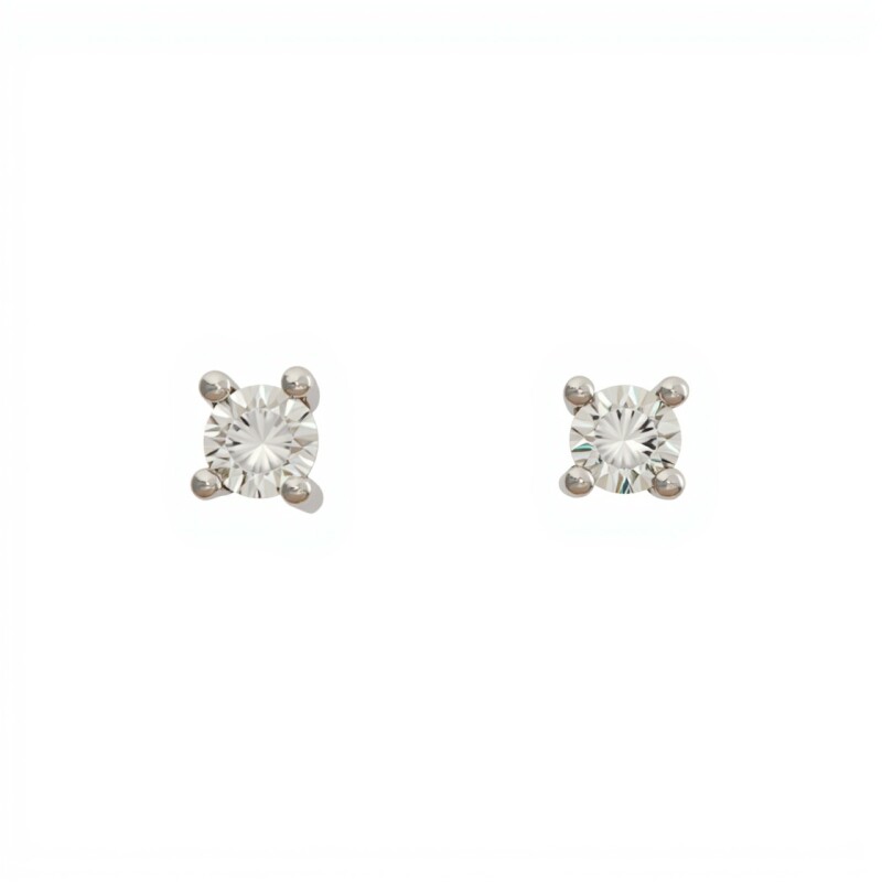 Caravanas Cuadrado-Plata 925-Piedra Zirconia-CA3100 conpiedra