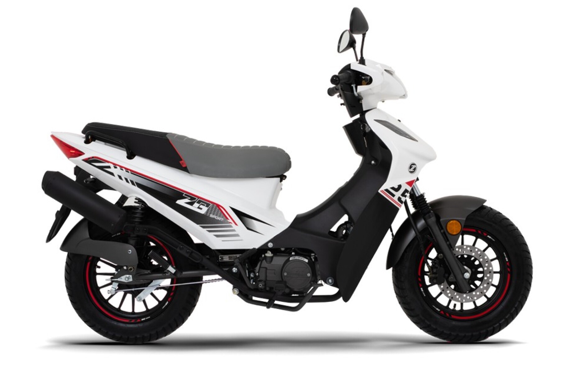 Moto Zanella ZB 125 SPORT (Tuning) Blanca 