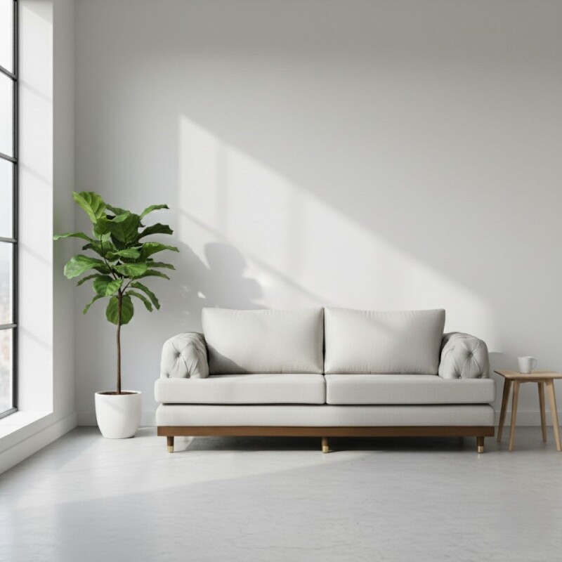 SOFA FLORENCIA CON CAPITONE 3C 305540 DISCONT Unica