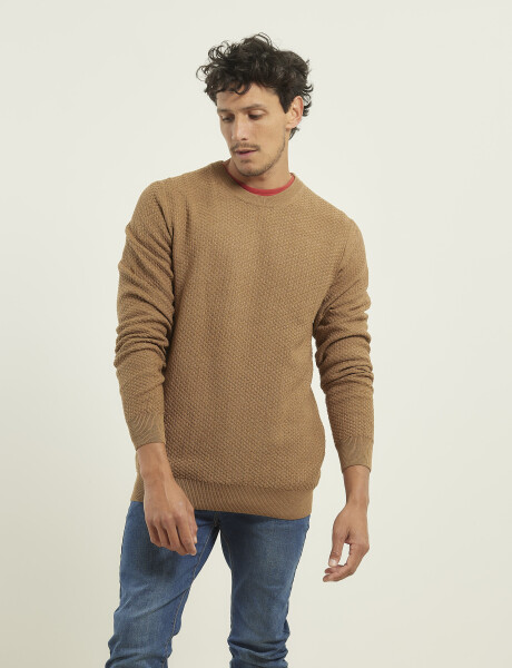 470591 SWEATER PUNTO FINO HARRINGTON LABEL Camel