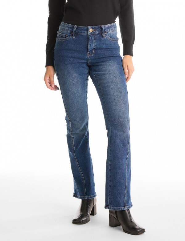 Jean Bootcut Costura Frontal JEAN OSCURO
