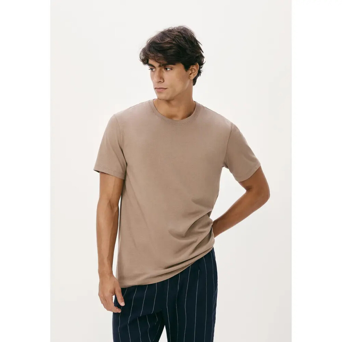 CAMISETA MM MASC - MARROM MEDIO 