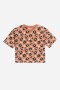 T-shirt animal print TOSTADO
