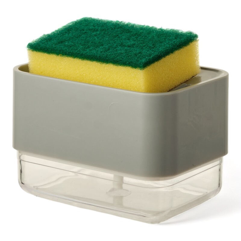 Dispensador Detergente, Jabón Líquido. Para Esponja Gris