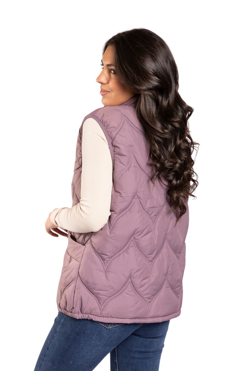 CHERRY PUFFY VEST - PURPLE 