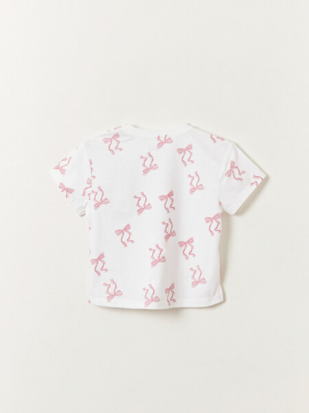 Remera estampada Moñas Blanco