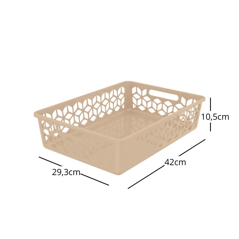 Cesto organizador raso 9L CAPPUCCINO