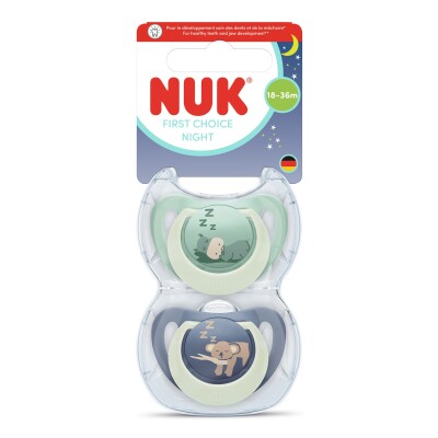 Chupete Nuk Silicona First Choice Noche 18-36m. 2 Uds. Chupete Nuk Silicona First Choice Noche 18-36m. 2 Uds.