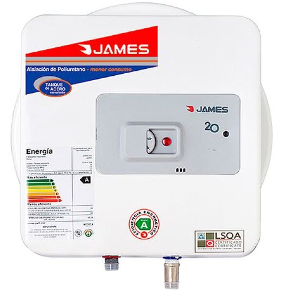 TERMOTANQUE JAMES 20 L ACERO Prisma Sin color